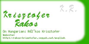 krisztofer rakos business card